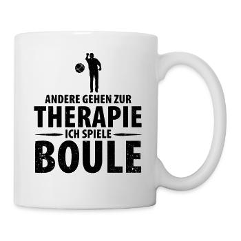 Boule Petanque Boccia Boules - Tasse - Weiß - Rechts