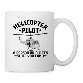 Hélicoptère pilote hélico hélicoptère - Mug blanc - blanc - Droite