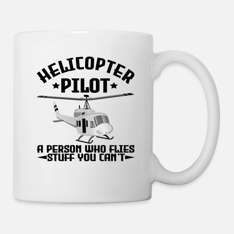 Helikopter Pilot Hubschrauber Heli - Tasse - Weiß