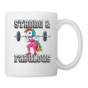 Fitness Unicorn Muscle Training Unicorn - Mug - white - Right