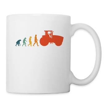 Tracteur Evolution Retro Farmer - Mug blanc - blanc - Droite