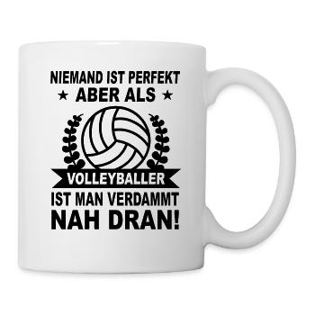 Beachvolleyball Volleyballer - Volleyball Spruch - Tasse - Weiß - Rechts