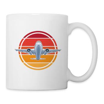 Avion - Mug blanc - blanc - Droite