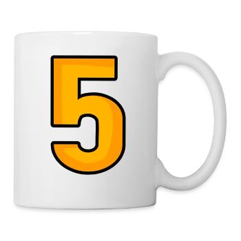 Nummer 5 - Tasse - Weiß - Rechts