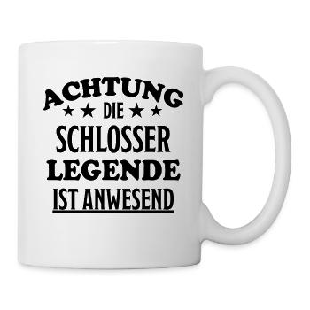 Schlosser Lustiger Spruch Beruf Schloss Geschenk - Tasse - Weiß - Rechts