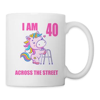 40 s’il vous plaît aidez-moi sur la route 40e anniversaire - Mug blanc - blanc - Droite