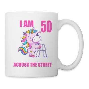 50 s’il vous plaît aidez-moi sur la route 50e anniversaire - Mug blanc - blanc - Droite
