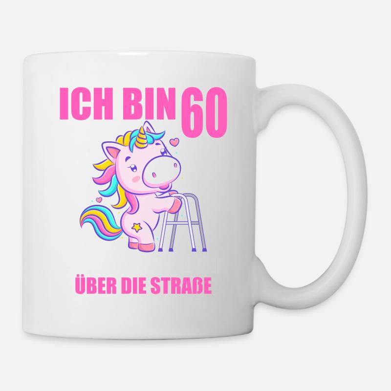 60 bitte helfen Sie mir über Straße 60. Geburtstag - Tasse - Weiß
