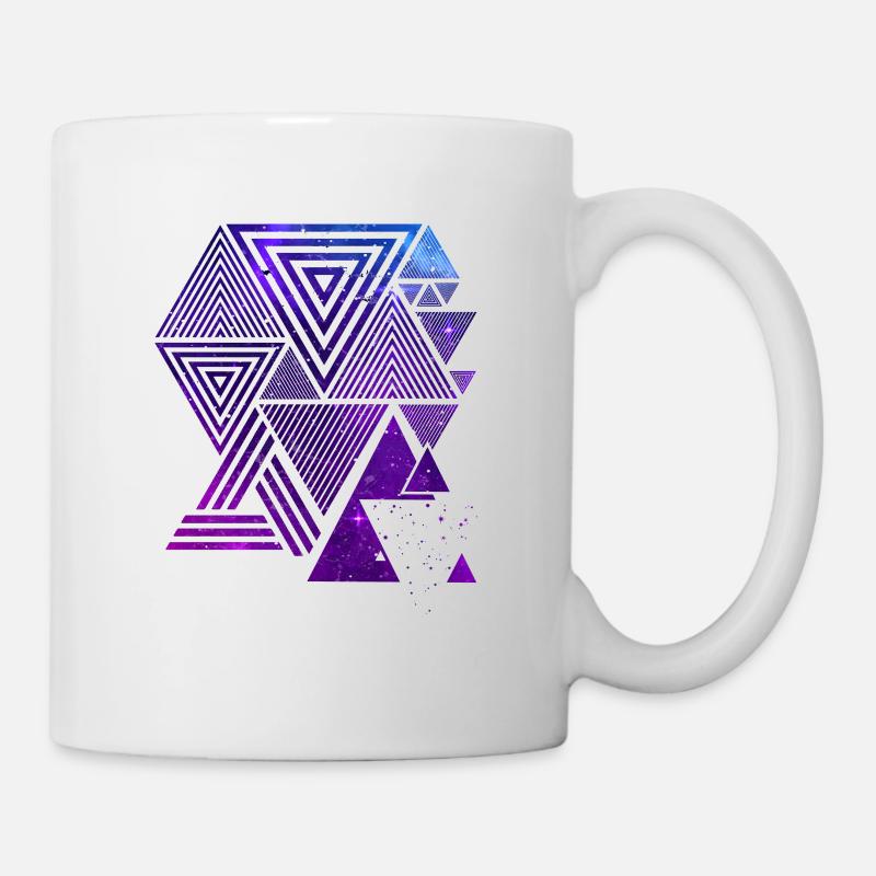 Geometrische Kunst - Tasse - Weiß