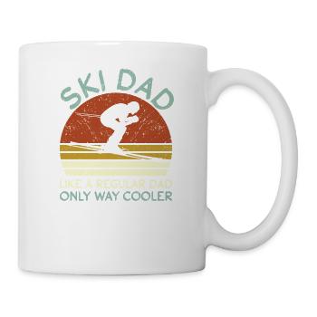 Ski Dad Retro Skier Papa Skiing Father's Day - Mug - white - Right