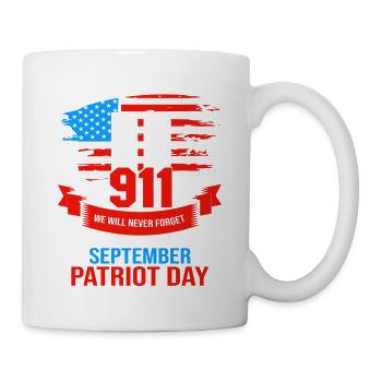 Pattriot Tag 9-11 20 Jahre Jubiläum Erinnerung - Tasse - Weiß - Rechts