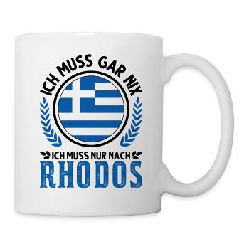 Urlaub Griechenland Rhodos Kreta Reise - Tasse - Weiß - Rechts