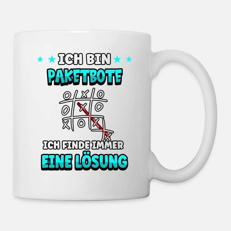 Ich bin Paketbote ich finde immer eine Lösung - Tasse - Weiß