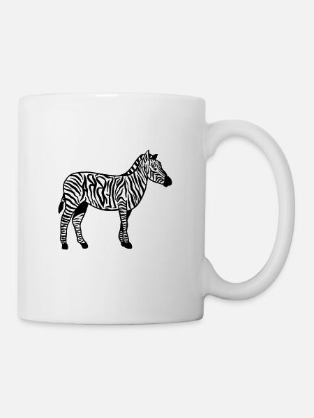 Zebra Zebras Afrika Nationalpark - Tasse - Weiß