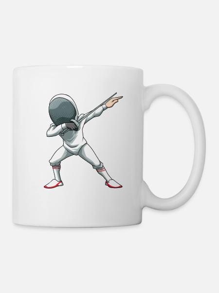 Fechten Dabbing Dab Fechtkampf - Tasse - Weiß