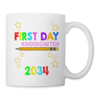 Hello Kindergarten First Day Of Kindergarten - Mug - white - Right