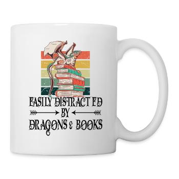Dragons Bücher Drachen Lesen - Tasse - Weiß - Rechts