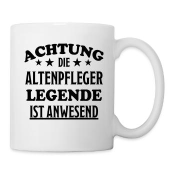 Altenpfleger Lustiger Spruch Beruf Pflege Geschenk - Tasse - Weiß - Rechts