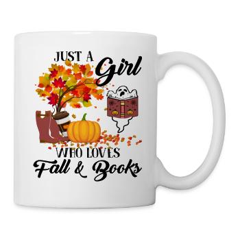 Halloween Juste une fille qui loves fall and books - Mug blanc - blanc - Droite