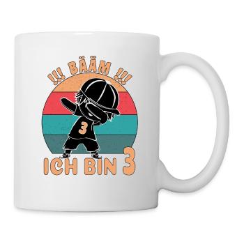 Bääm Geburtstag ich bin 3. - Tasse - Weiß - Rechts