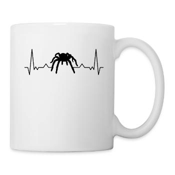 Tarantel Herzschlag Spinne Vogelspinne Terrarium - Tasse - Weiß - Rechts