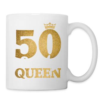 50 Birthday Queen 50. Geburtstag Frauen 50 Jahre - Tasse - Weiß - Rechts