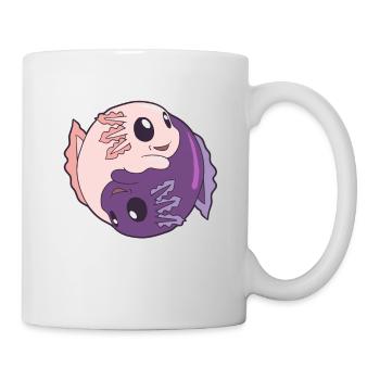 Yin Yang Axolotls Kawai Axolotl Zen Meditation Yog - Mug - white - Right