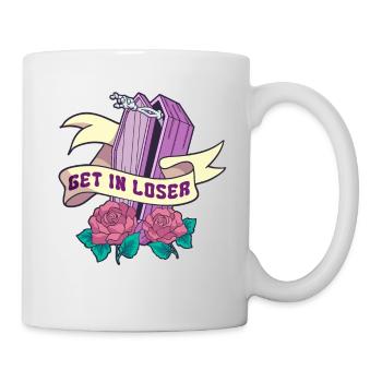 Get In Loser Coffin Kawaii Pastel Goth Aesthetic H - Mug - white - Right