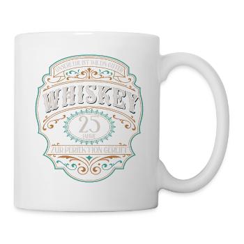 25 Jahre verheirtatet Whiskey 25. Hochzeitstag - Tasse - Weiß - Rechts