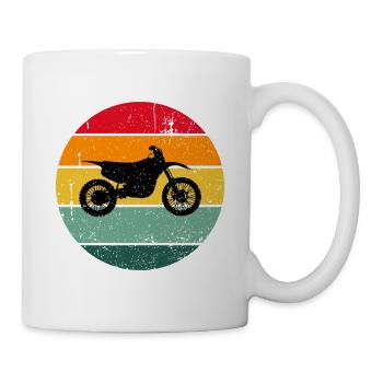 Vintage Retro Motorrad Biker Motorräder Racing - Tasse - Weiß - Rechts