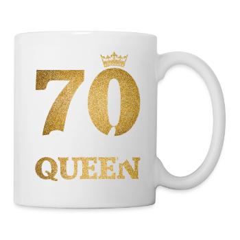 70 Birthday Queen 70th Birthday Women 70 years - Mug - white - Right
