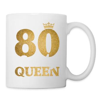 80 Birthday Queen 80th Birthday Women 80 years - Mug - white - Right
