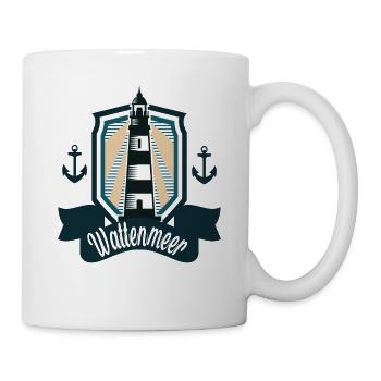 Wattenmeer Ebbe Flut Nordsee Büsum Küste - Tasse - Weiß - Rechts