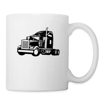 Camion camion camion routier - Mug blanc - blanc - Droite
