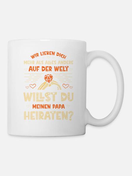 Heiratsantrag Stiefvater - Tasse - Weiß