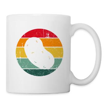 Vintage Retro Potato Funny Gift Idea - Mug - white - Right