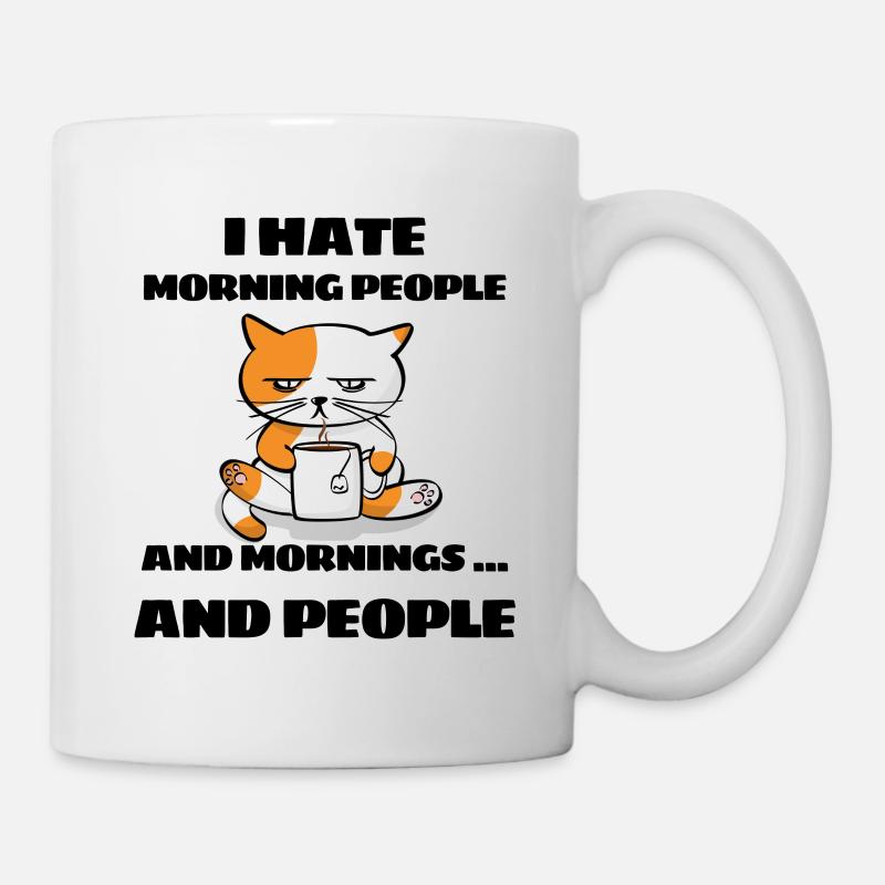 Je déteste les gens du matin - Mug blanc - blanc