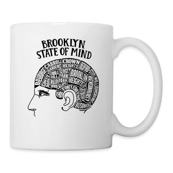 Brooklyn New York City Brain Head - Mug - white - Right