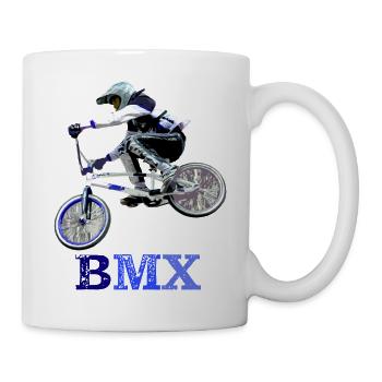 bmx Rasse - Tasse - Weiß - Rechts