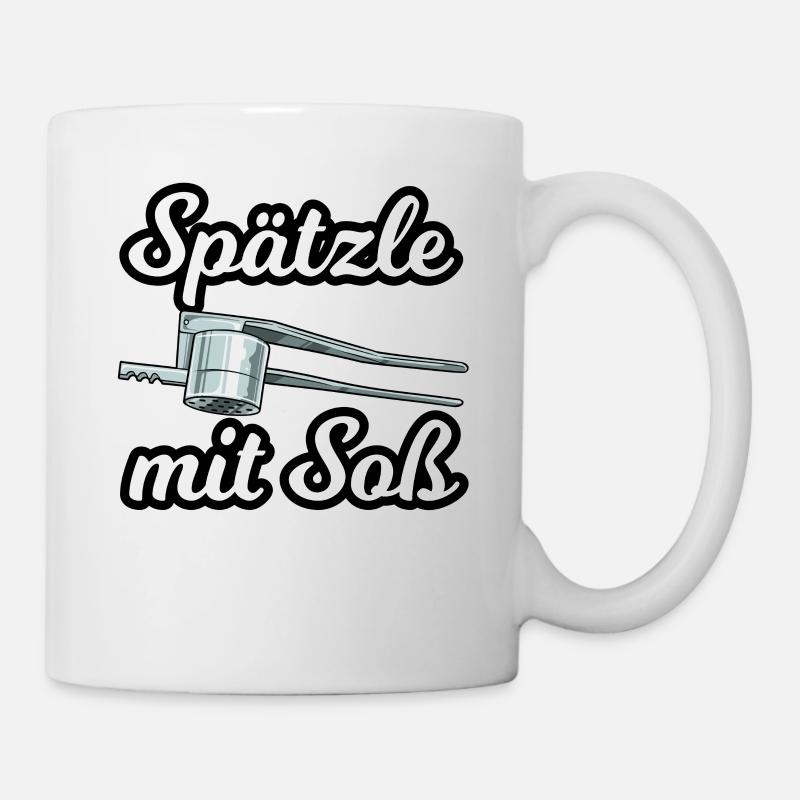 Spätzle mit Soß für einen Schwabe Stuttgarter - Tasse - Weiß