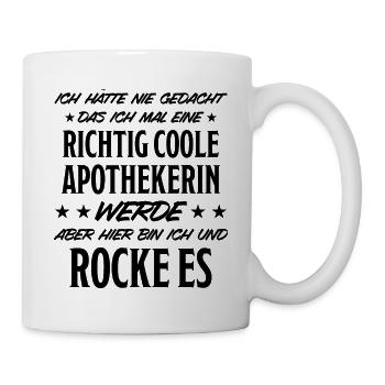 Apothekerin Lustige Spruch Beruf Apotheke Geschenk - Tasse - Weiß - Rechts