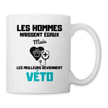Les meilleurs deviennent véto - Mug blanc - blanc - Droite
