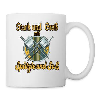Spätzle und Soß - Tasse - Weiß - Rechts