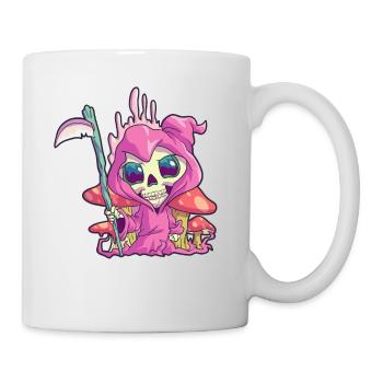 Kawaii Grim Reaper Skull Pastel Goth Cute Creepy D - Mug - white - Right