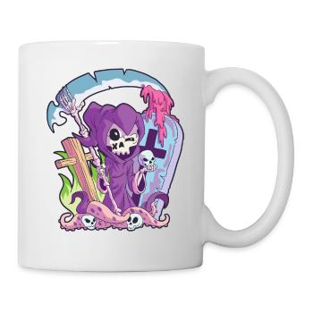 Kawaii Death Grim Reaper Pastel Goth Creepy Occult - Mug - white - Right