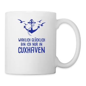 Wirklich Glücklich Bin Ich Nur In Cuxhaven Nordsee - Tasse - Weiß - Rechts