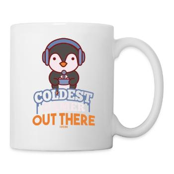 Pinguin Südpol zocken Geek Gaming - Tasse - Weiß - Rechts