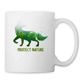 Protect Nature Fox Environmental Protection Animal Welfare - Mug - white - Right