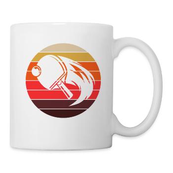 Tischtennis Vintage Retro Spieler Spielerin - Tasse - Weiß - Rechts