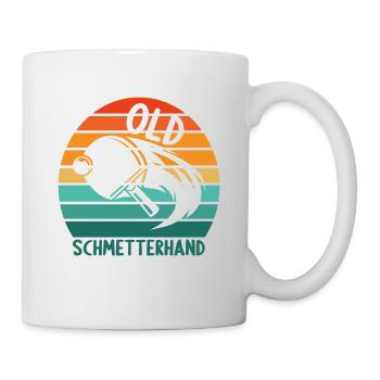 Tischtennis Retro Spieler Old Schmetterhand - Tasse - Weiß - Rechts